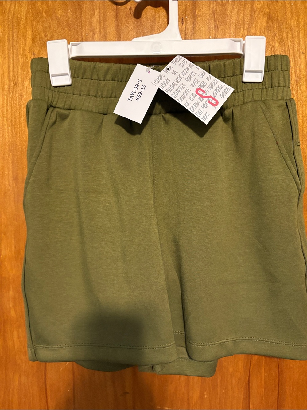 LuLaRoe Taylor Olive Green Athletic Shorts